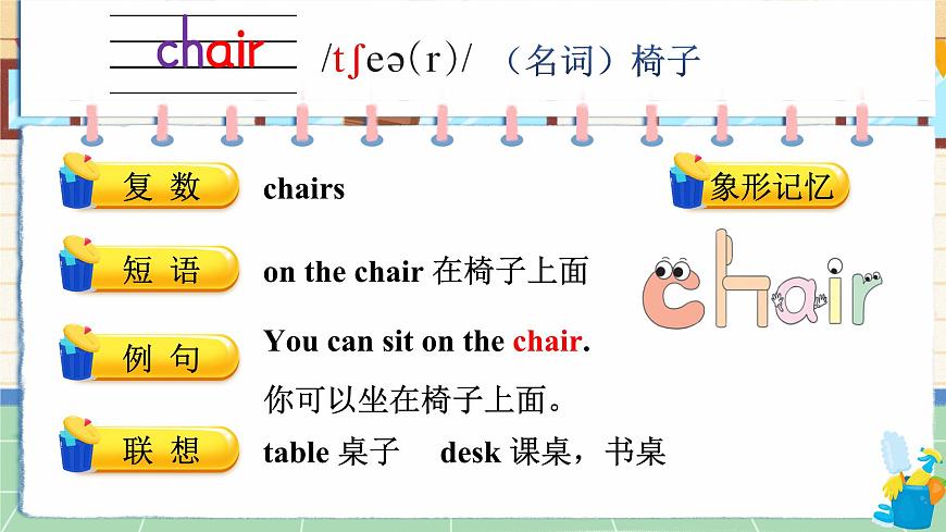 Unit 2 Clean our classroom 單詞講解（課件）-2024-2025學(xué)年譯林版（三起）（2024）英語(yǔ)三年級(jí)下冊(cè)第8頁(yè)