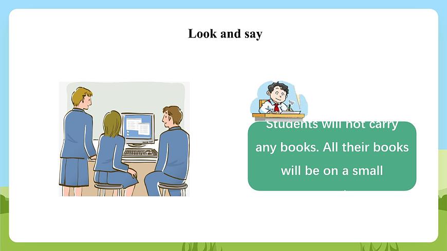 滬教牛津版（六三制一起）英語六下 Unit 3《Our school in the future》Look and learn 課件第6頁