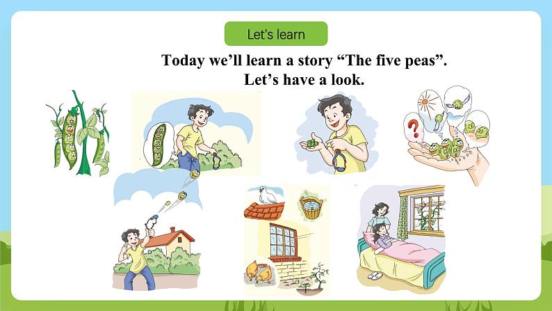 沪教牛津版(六三制一起)英语六下 Unit 12《The five peas》Key words, phrases and sentences 课件第5页
