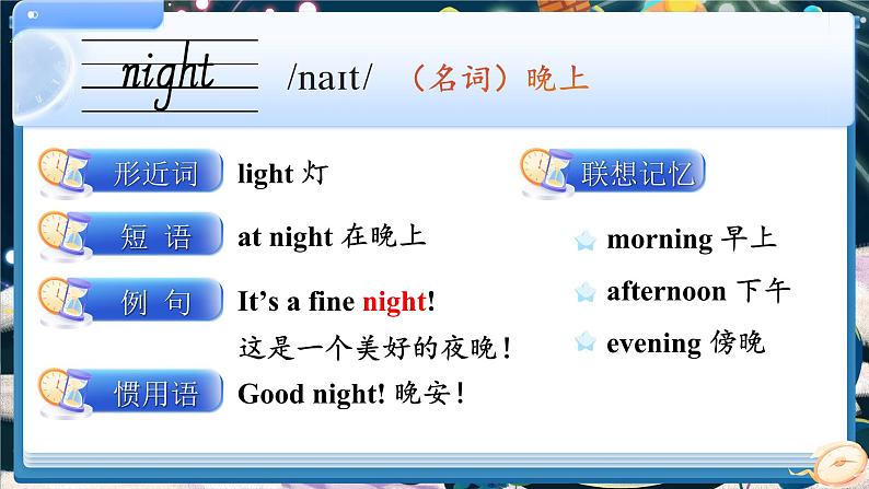 Unit 2 What time is it 单词讲解(课件)-2024-2025学年湘少版(三起)英语三年级下册第7页