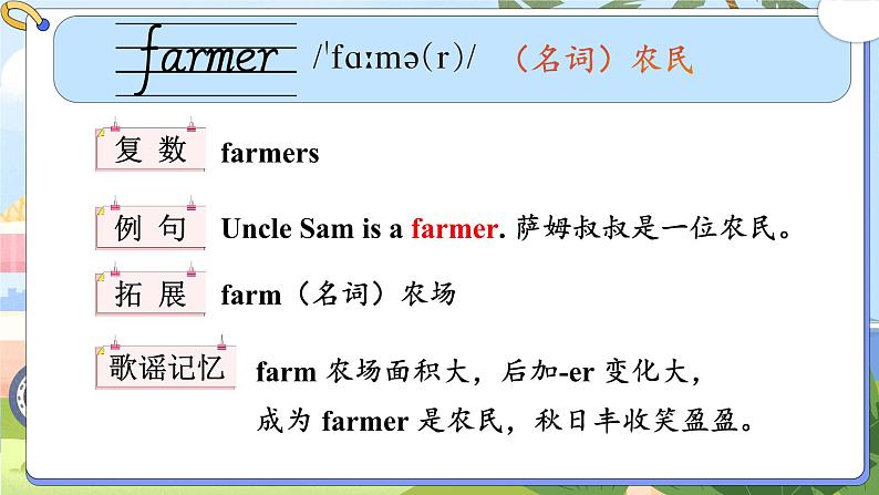 Unit 10 Is she a driver 单词讲解(课件)-2024-2025学年湘少版(三起)英语三年级下册第7页