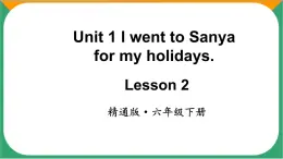 Unit 1 I went to Sanya for my holidays. Lesson 2（课件）人教精通版英语六年级下册