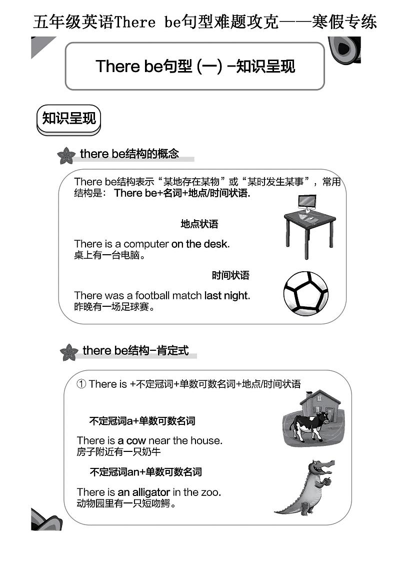 五年级下册英语寒假专练—There be 句型攻克难题第1页