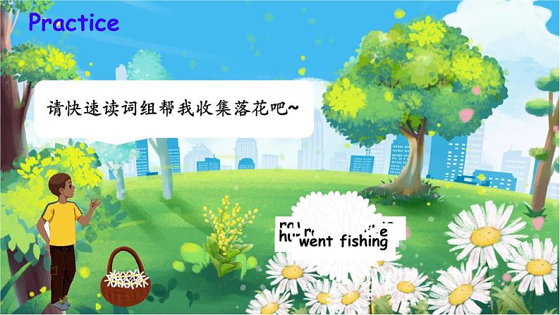 Unit 3 Where did you go?Part A Let’s learn & Listen,answer and write(课件)人教PEP版英语六年级下册第8页