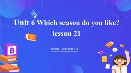 【核心素养】北京版英语二下 Unit 6《Which season do you like》Lesson 21 课件+教案+练习+素材