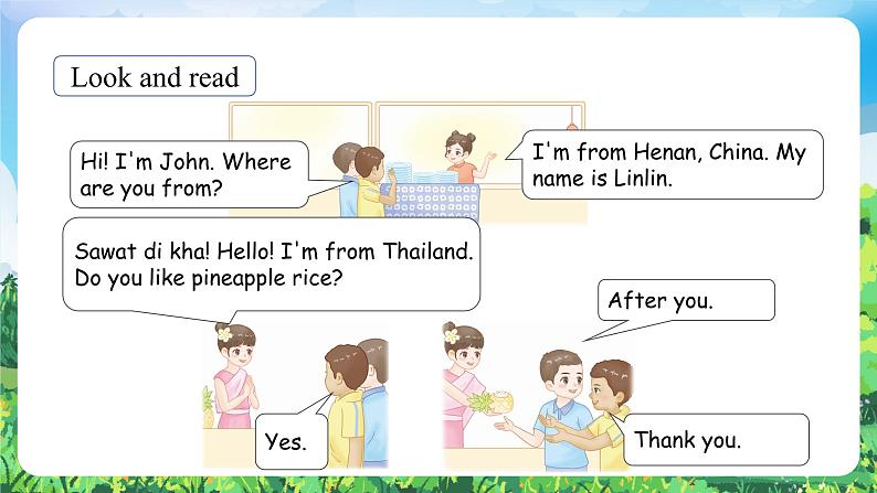 人教PEP版(2024)英语三年级下册 Unit 1 Meeting new people Part C Project ~ Reading time(课件)第7页
