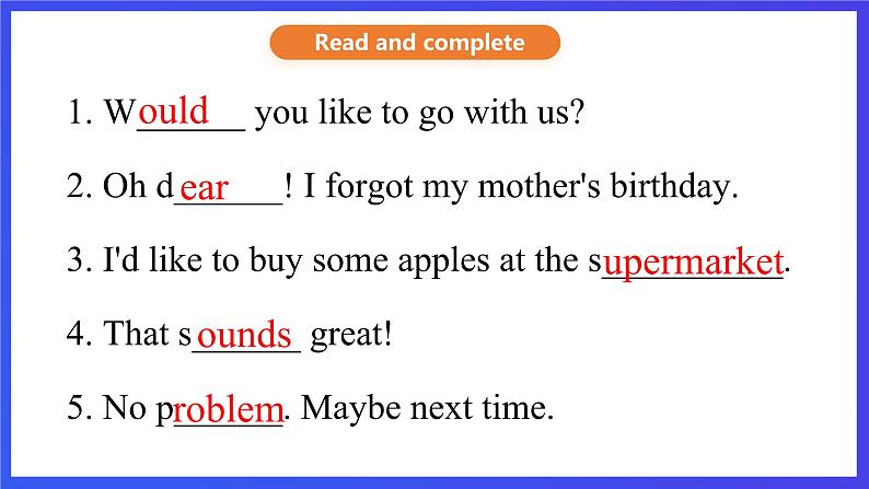 教科版(广州)英语五下Module 3 Unit 5《 Would you like to go with us》 Lesson 2 课件第7页