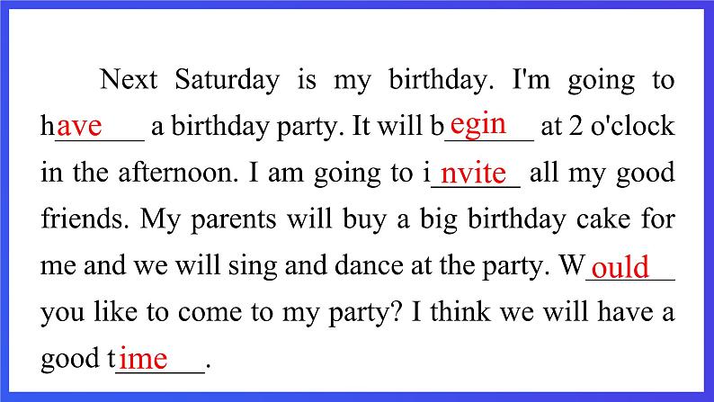 教科版(广州)英语五下Module 3 Unit 6《 See you at the party 》Lesson 3 课件第6页