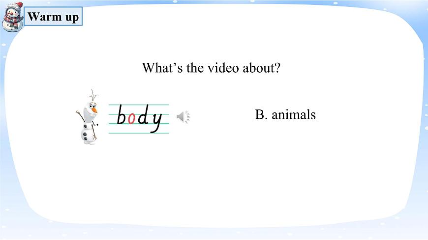 外研版三年級起點小學(xué)英語三年級下冊 Unit 2 Know your body.教學(xué)課件第4頁