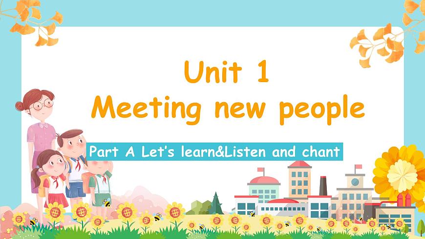 Part A Let’s learn&Listen and chant課件第1頁
