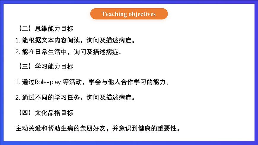 【核心素養(yǎng)】北京版英語四下 Unit 2《What's wrong with you？》Lesson 5 課件第3頁