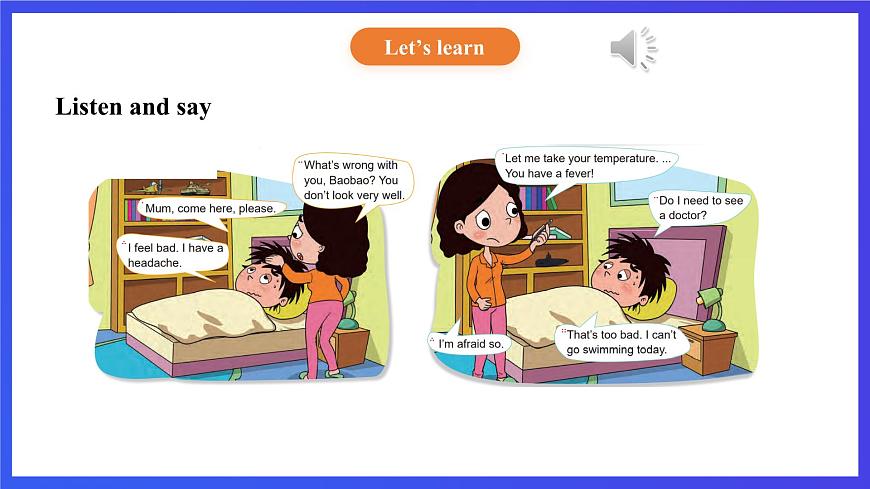 【核心素養(yǎng)】北京版英語四下 Unit 2《What's wrong with you？》Lesson 5 課件第8頁