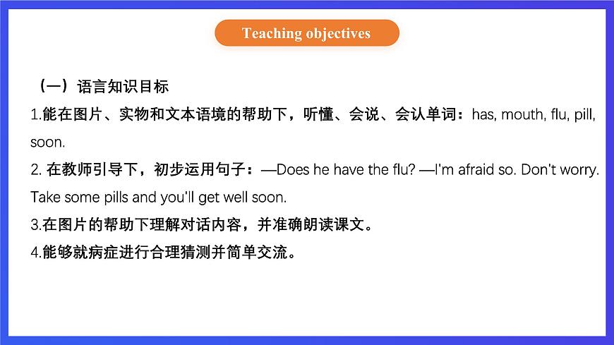 【核心素養(yǎng)】北京版英語(yǔ)四下 Unit 2《What's wrong with you？》Lesson 6 課件第2頁(yè)