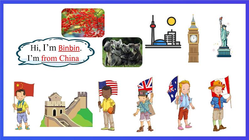 人教版(新起点)英语四下 Unit 6 Countries Lesson 3 & Story time 课件第5页