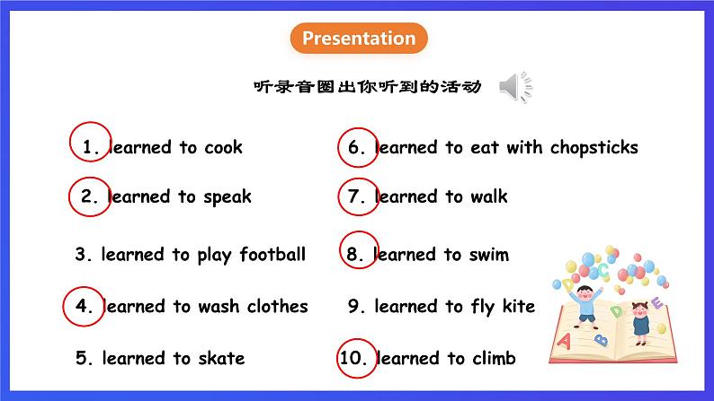 人教版(新起点)英语五下 Unit6 Growing Up Lesson 3 课件第6页