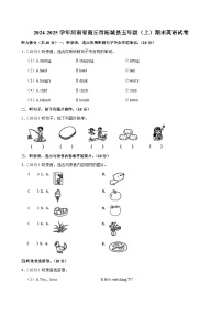 2024-2025学年河南省商丘市柘城县五年级（上）期末英语试卷