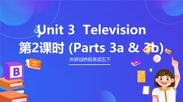 外研劍橋版英語(yǔ)五下 Unit 3《Television》第2課時(shí)（Parts 3a & 3b）課件+素材