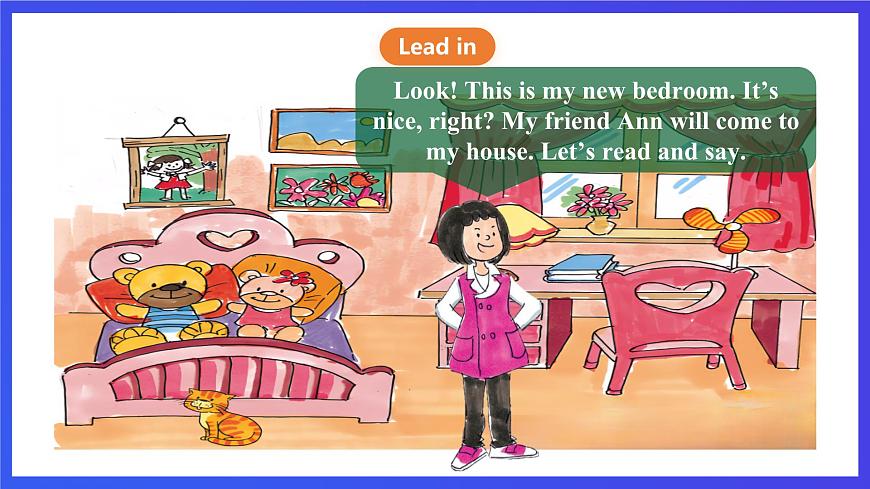 接力版英語五下 Lesson 3《There is a desk beside the bed. 》Period 1 課件第2頁