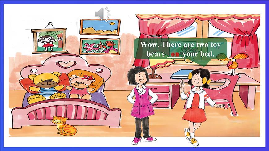 接力版英語五下 Lesson 3《There is a desk beside the bed. 》Period 1 課件第5頁