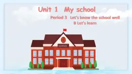 Unit 1 My school-B Let's learn（课件）-2024-2025学年人教PEP版英语四年级下册