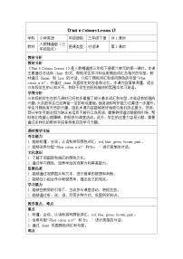 人教精通版（2024）三年级下册（2024）Unit 6 Colours Lesson 1教案