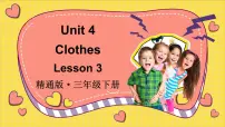 小学英语人教精通版（2024）三年级下册（2024）Unit 4 Clothes Lesson 3示范课ppt课件