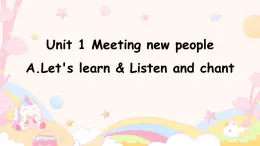 Unit 1 Meeting new people-Part A Let's learn（课件）-2024-2025学年人教PEP版英语三年级下册