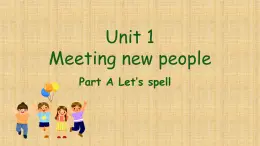 Unit 1 Meeting new people Part A Let’s spell（课件）人教PEP版（2024）英语三年级下册