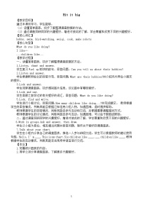 英语Unit 4 What's your hobby?教案及反思