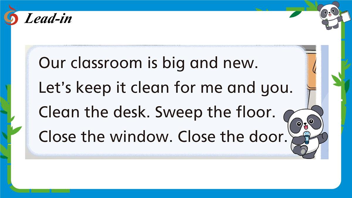 译林版三下英语Unit2 Clean our classroom (Lead-in & Cartoon time)课件第4页