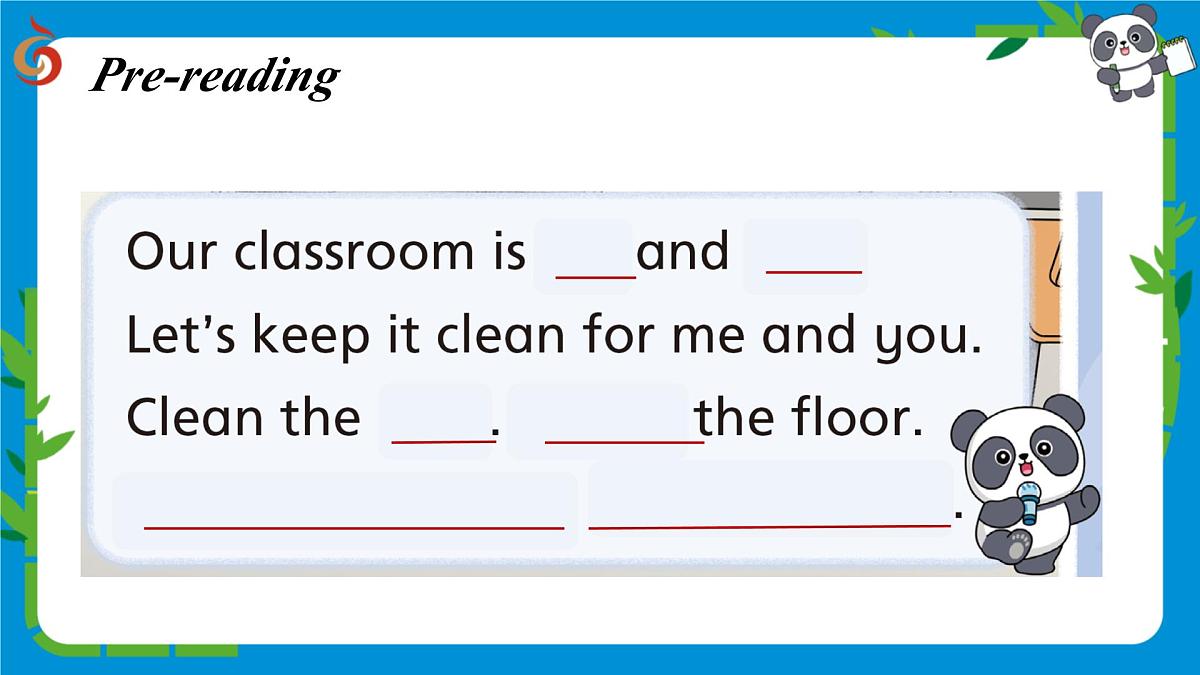 译林版三下英语Unit2 Clean our classroom (Lead-in & Cartoon time)课件第5页
