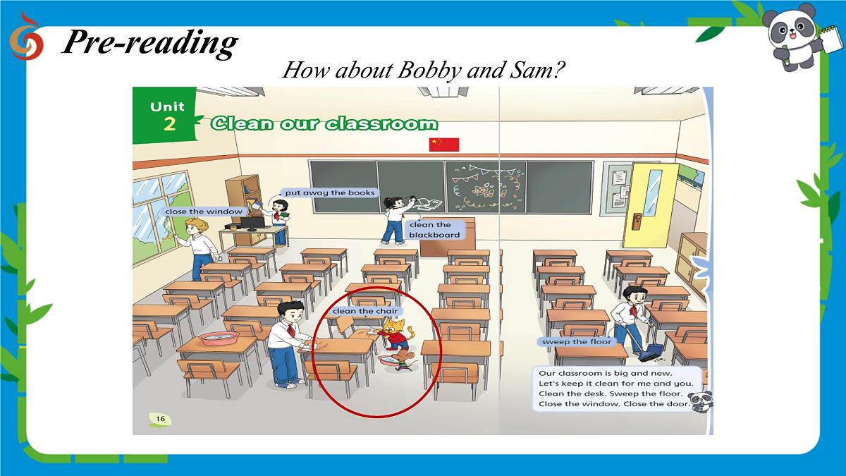 译林版三下英语Unit2 Clean our classroom (Lead-in & Cartoon time)课件第7页