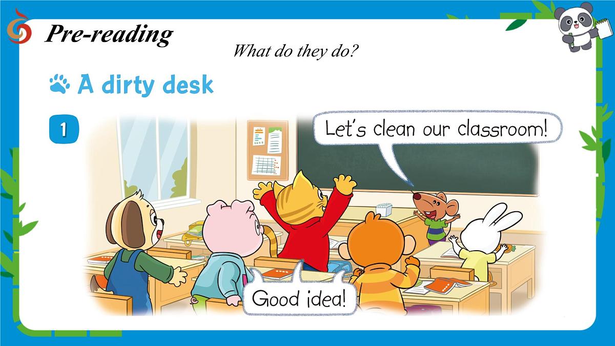 译林版三下英语Unit2 Clean our classroom (Lead-in & Cartoon time)课件第8页