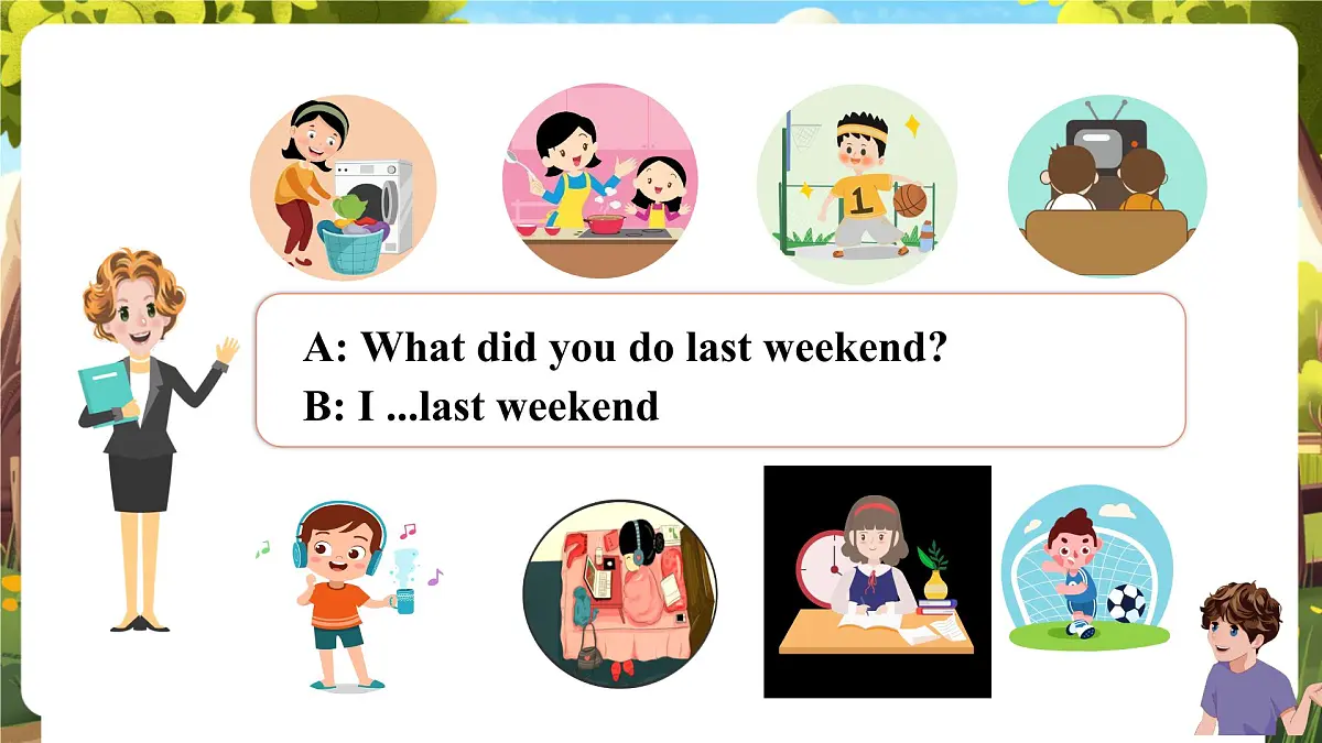 【精优公开课】Unit 2 Last weekend PB Let's learn 课件第7页