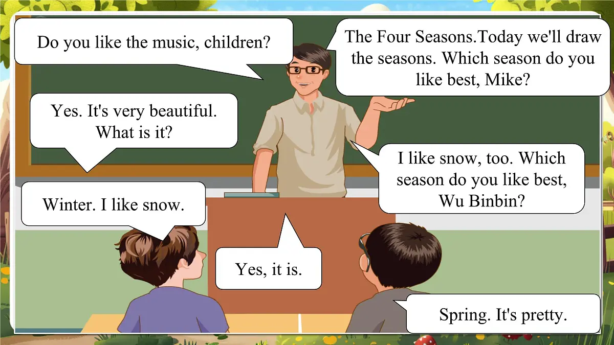 【精优公开课】Unit 2 My favourite season PA Let's learn 课件第5页