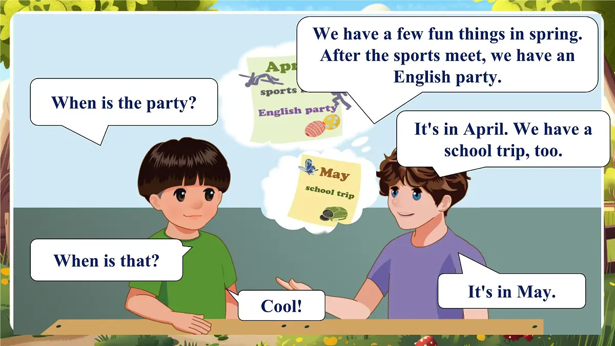 【精优公开课】Unit 3 My school calendar PA Let's learn 课件第5页