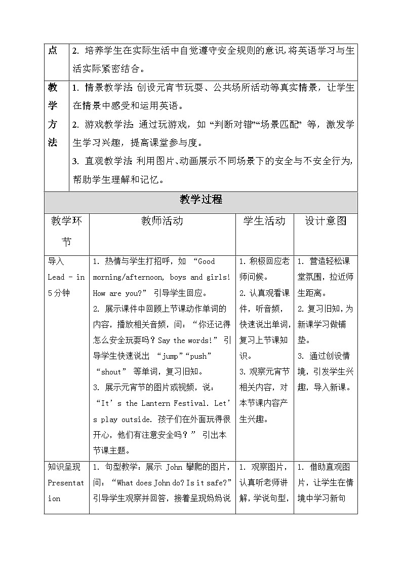 人教PEP2024英語(yǔ) 二下 Unit 2 Lesson 2 教學(xué)設(shè)計(jì)第2頁(yè)