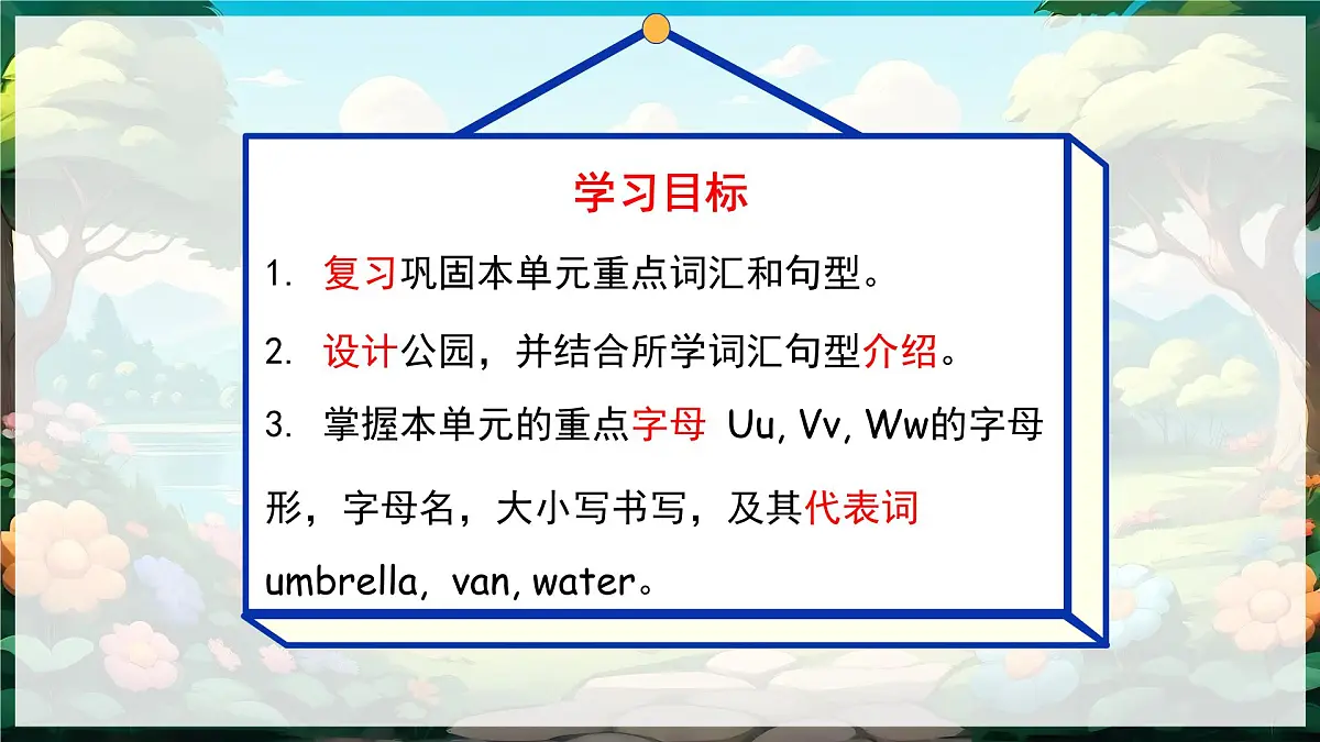 人教PEP2024英语 二下 Unit 4 Lesson 3 教学课件第1页