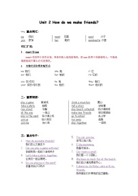 滬教牛津版(六三制一起)(2024)三年級下冊（2024）Unit 2 How do we make friends?優(yōu)秀導(dǎo)學(xué)案