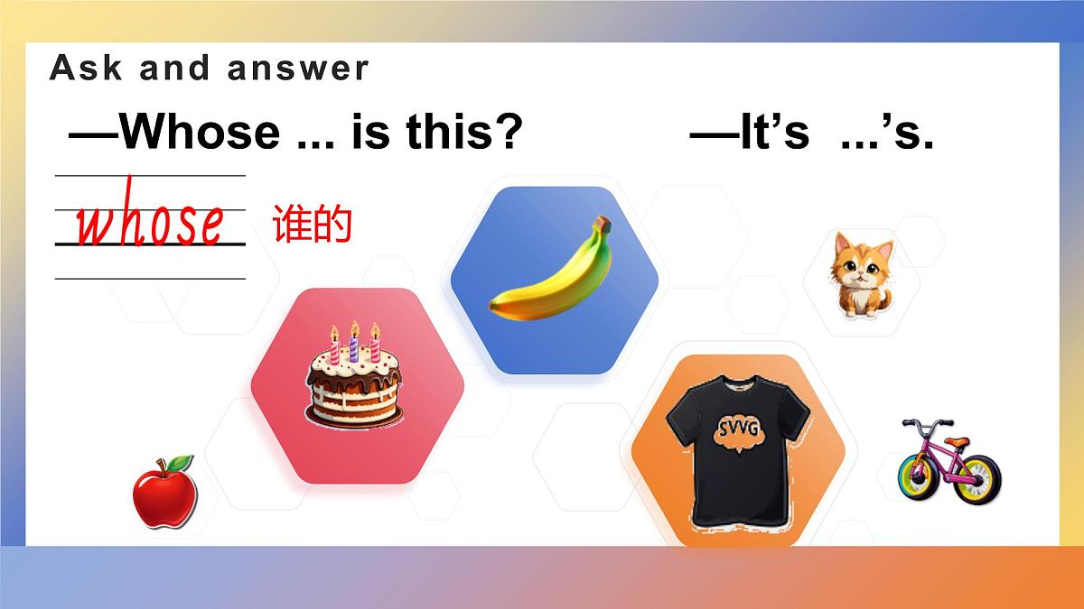 闽教版英语三年级下册U2Lesson2 Whose shirt is this.课件第6页