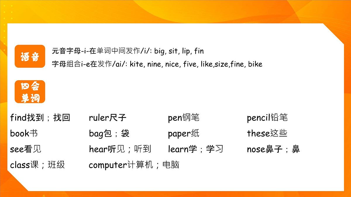 人教版(PEP2024)英语 三下Unit 3 复习课件第3页