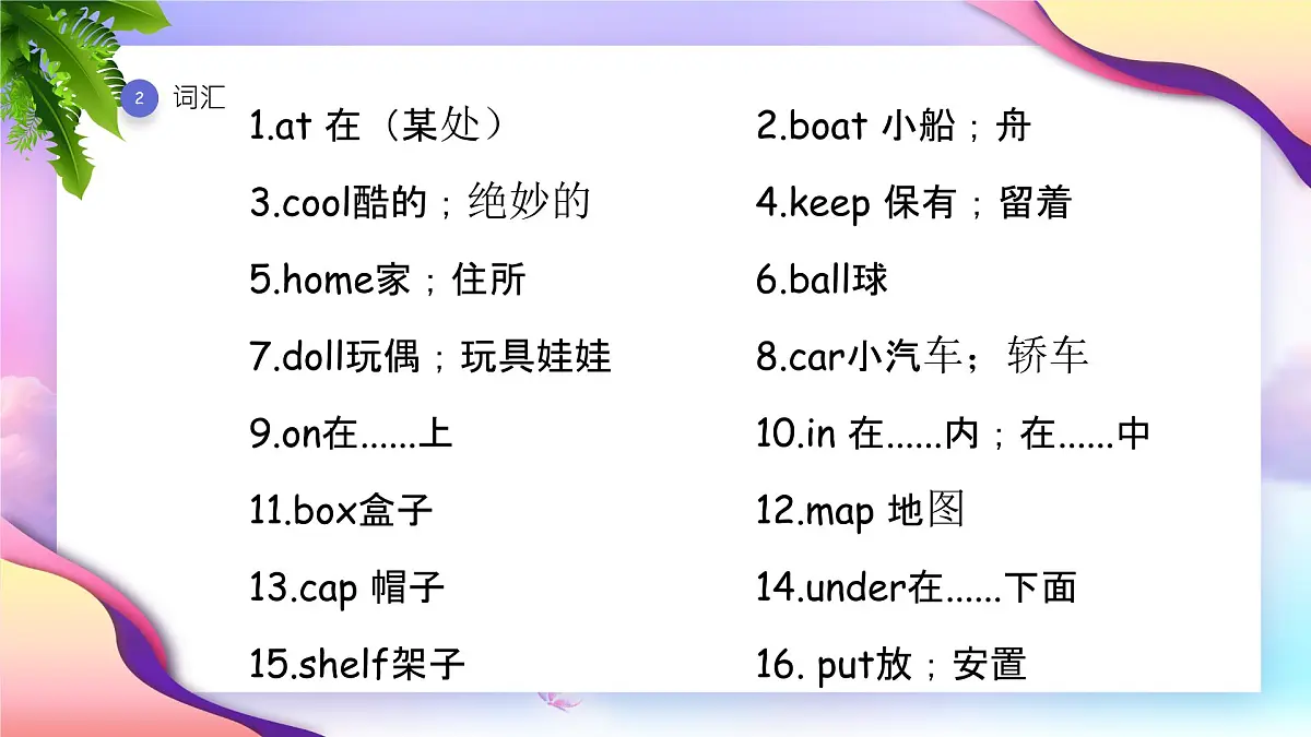 人教版(PEP2024)英语 三下Unit 5 复习课件第5页