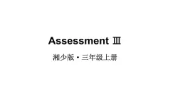 小學(xué)英語新湘少版三年級(jí)上冊(cè)Assessment Ⅲ教學(xué)課件2024秋