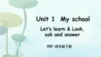 人教版PEP（2024）四年级下册Unit 1 My school Part B教学课件ppt