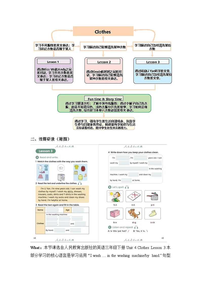 Unit 4 Clothes Lesson 3 教学设计 人教精通版三下第2页