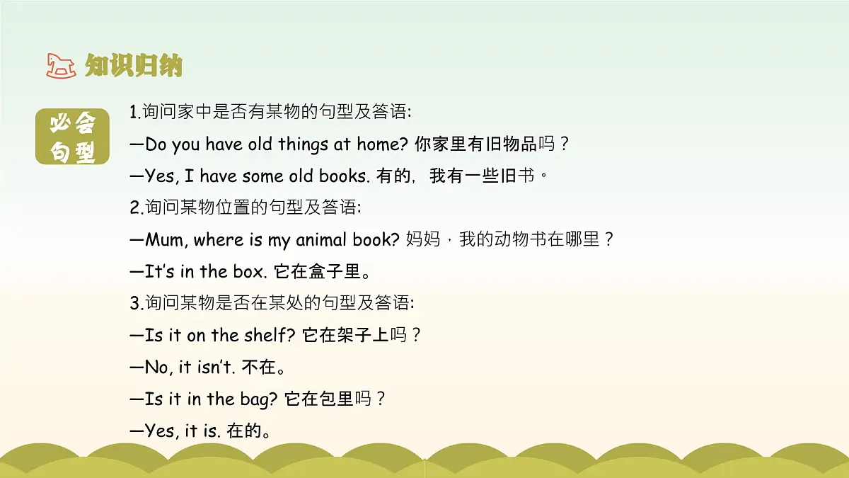 新人教PEP版小学英语三年级下册 Unit 5 复习课件第5页