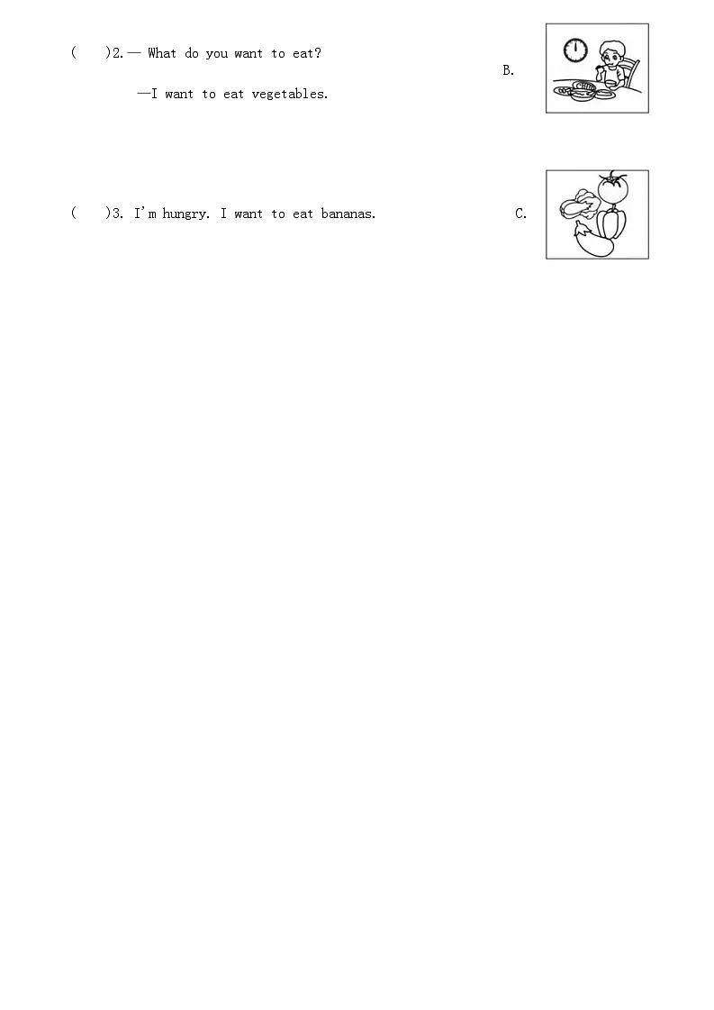 Unit 3 Restaurant Lesson1-Lesson2同步练习(含答案)第2页
