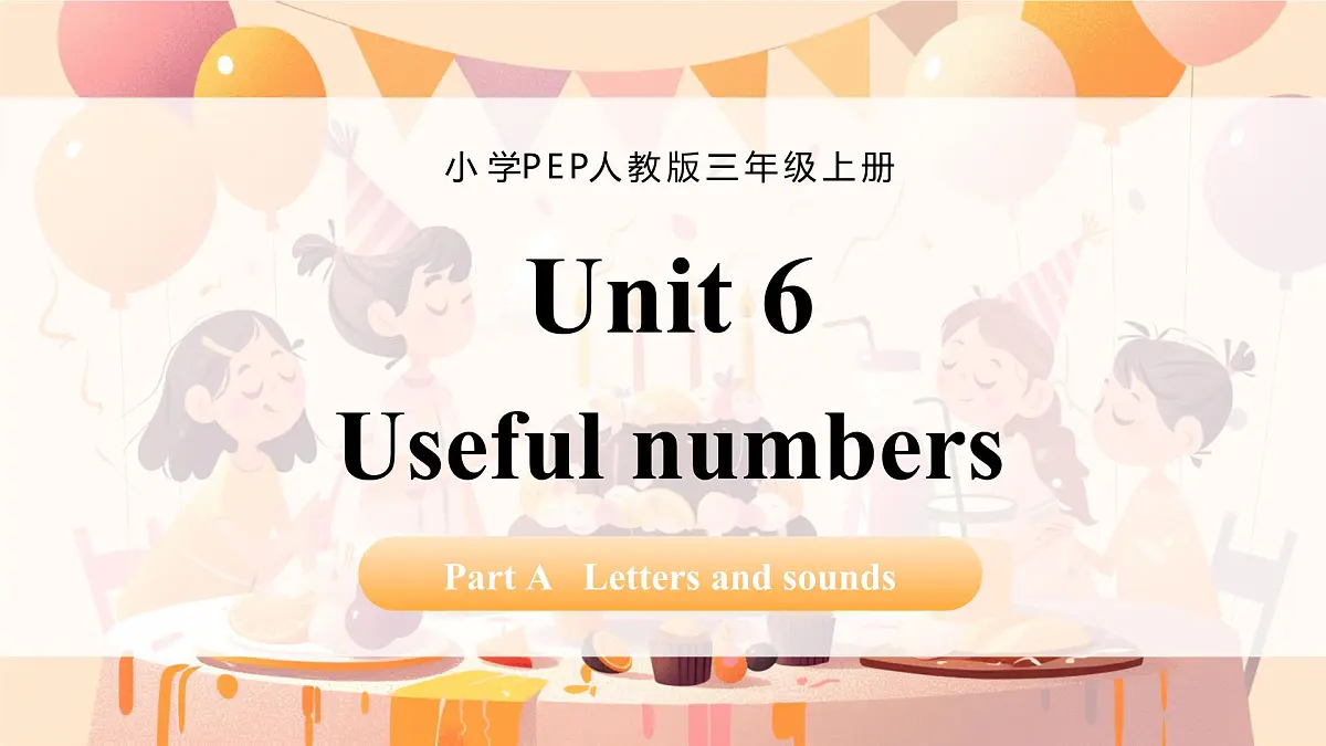 Unit 6 课时 3 Part A Letters and sounds第1页