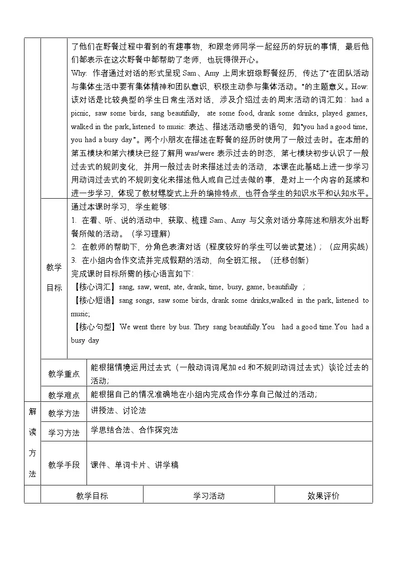 Module 8 Unit 1 They sang beautifully.(教学设计)-2023-2024学年外研版(三起)英语四年级下册第2页