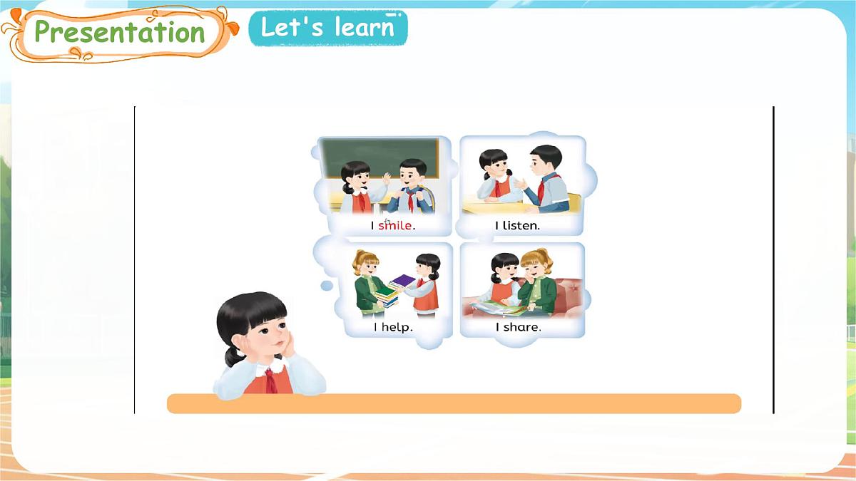 人教版PEP(2024)英语三年级上册 Unit 1 Making friends Part B(2)Let's learn~Listen and chant(课件)第5页